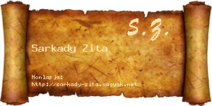 Sarkady Zita névjegykártya